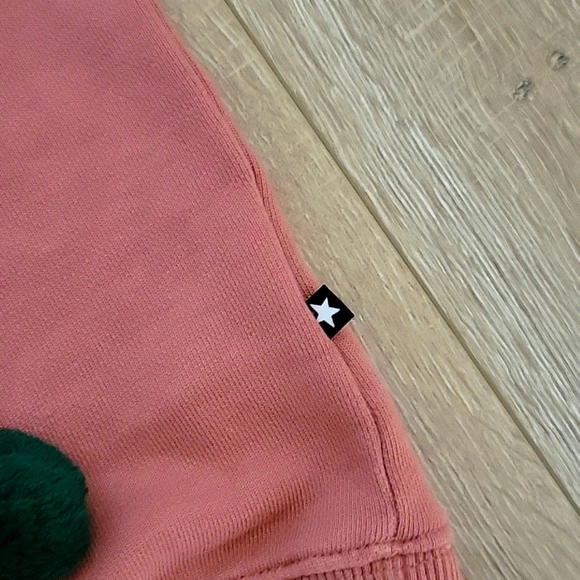 EUC Girls Molo Marcelle Blush Pom Pom Sweatshirt size 8 - Picture 3 of 6